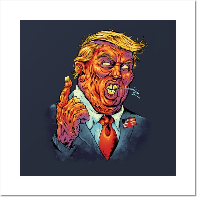 Trump Zombie Wall Art by FlylandDesigns